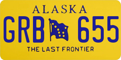 AK license plate GRB655