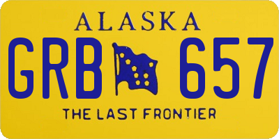AK license plate GRB657
