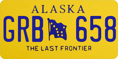 AK license plate GRB658
