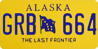 AK license plate GRB664