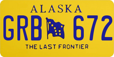 AK license plate GRB672