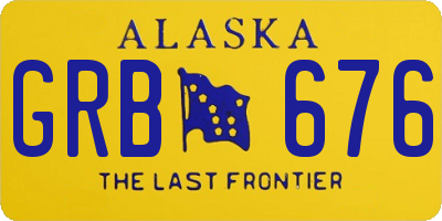 AK license plate GRB676