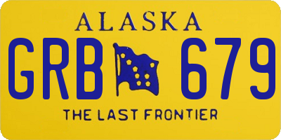 AK license plate GRB679