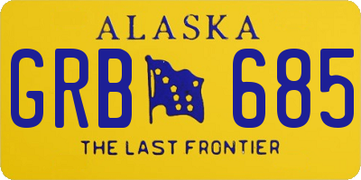 AK license plate GRB685