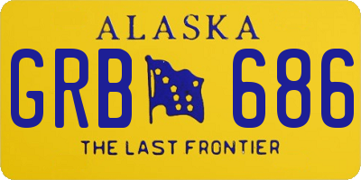 AK license plate GRB686