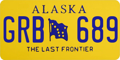 AK license plate GRB689