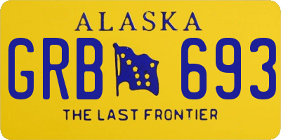 AK license plate GRB693