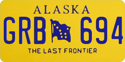 AK license plate GRB694