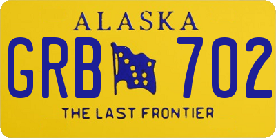 AK license plate GRB702