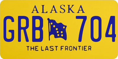 AK license plate GRB704