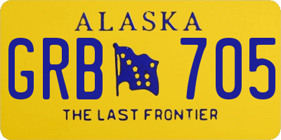 AK license plate GRB705