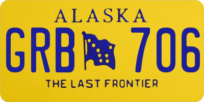 AK license plate GRB706