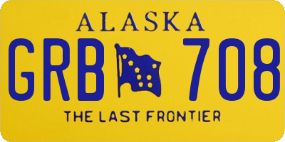 AK license plate GRB708