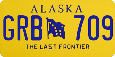 AK license plate GRB709