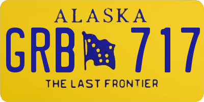 AK license plate GRB717