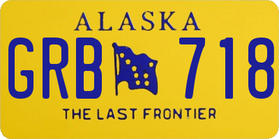 AK license plate GRB718