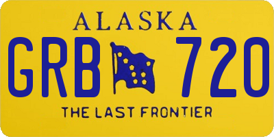 AK license plate GRB720