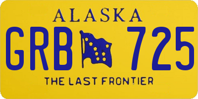 AK license plate GRB725