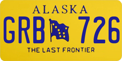 AK license plate GRB726