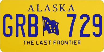 AK license plate GRB729