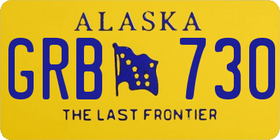 AK license plate GRB730