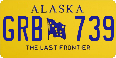 AK license plate GRB739