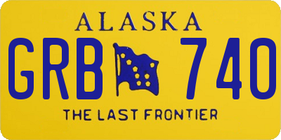 AK license plate GRB740