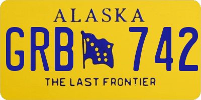 AK license plate GRB742