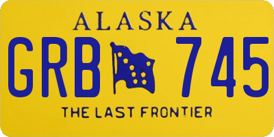 AK license plate GRB745