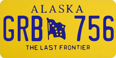 AK license plate GRB756