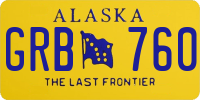 AK license plate GRB760