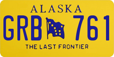 AK license plate GRB761