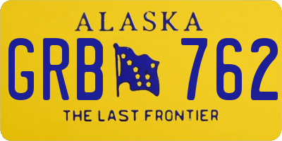 AK license plate GRB762