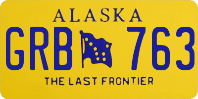 AK license plate GRB763