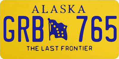 AK license plate GRB765