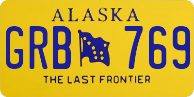 AK license plate GRB769