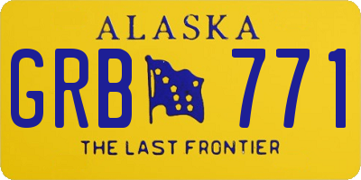 AK license plate GRB771