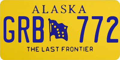 AK license plate GRB772