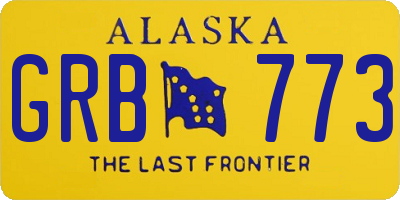 AK license plate GRB773