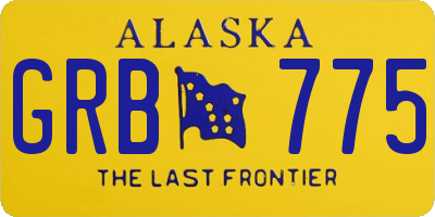 AK license plate GRB775