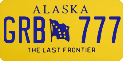 AK license plate GRB777