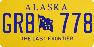 AK license plate GRB778