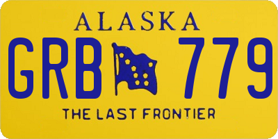 AK license plate GRB779