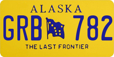 AK license plate GRB782