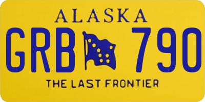 AK license plate GRB790