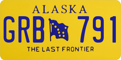 AK license plate GRB791