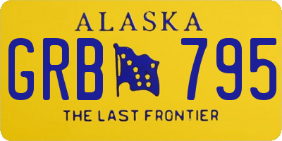 AK license plate GRB795