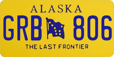 AK license plate GRB806