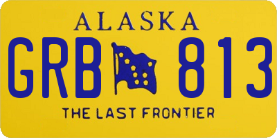 AK license plate GRB813