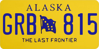 AK license plate GRB815